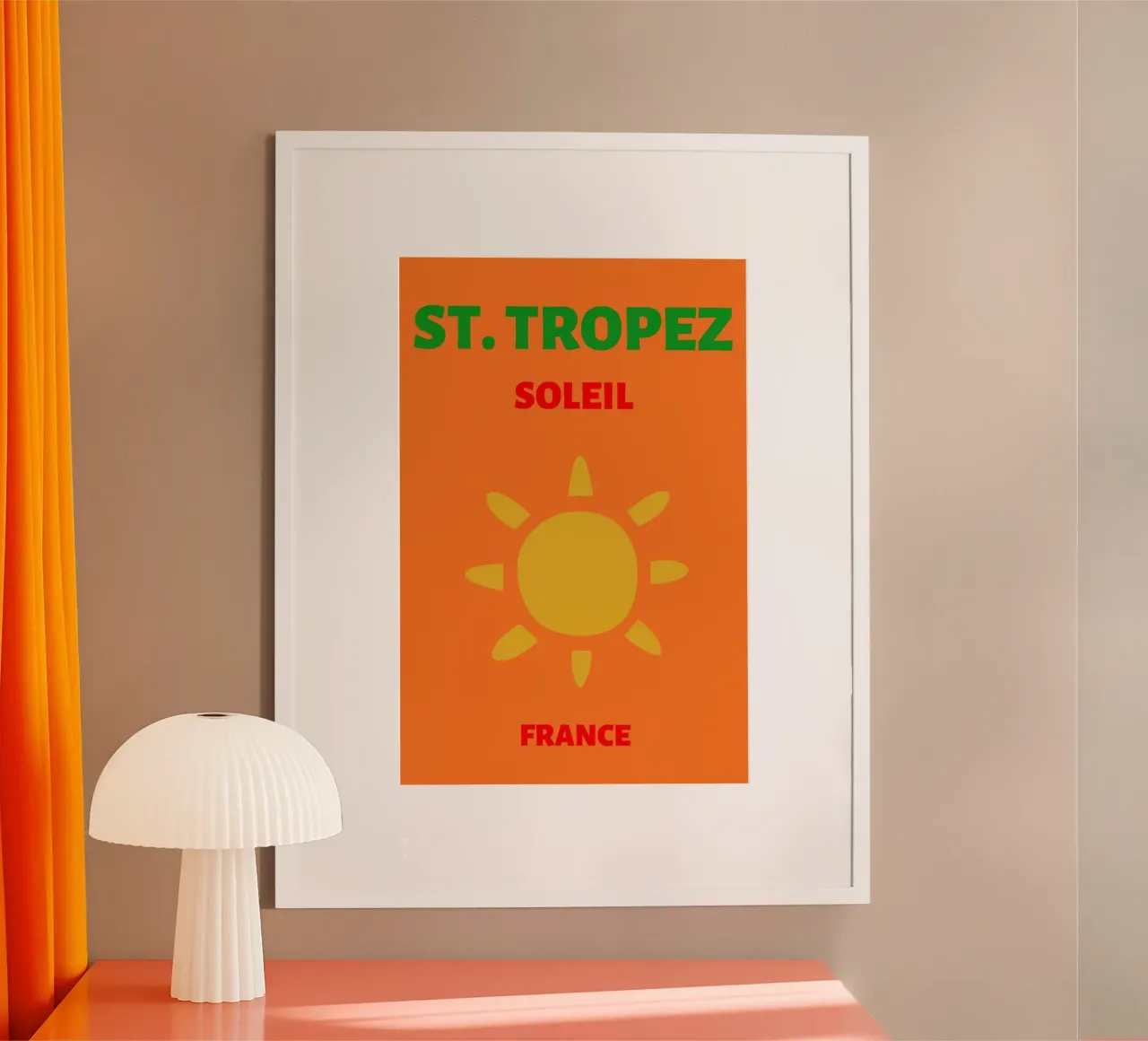 Retro Sunny St. Tropez Soleil Minimalist Pop Art poster da NorwesClub