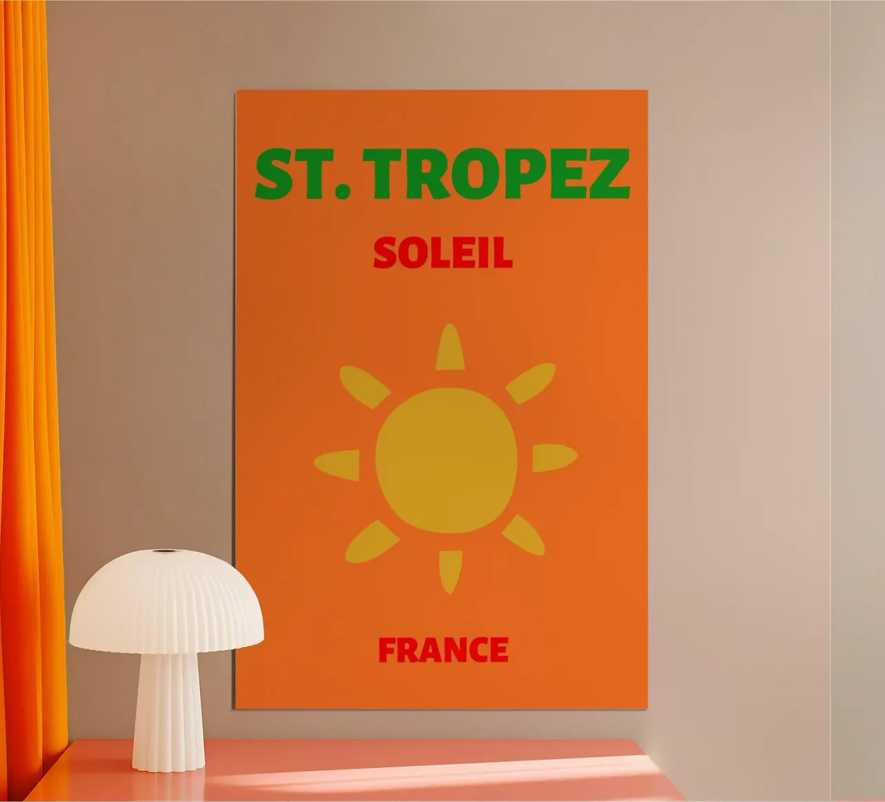 Retro Sunny St. Tropez Soleil Minimalist Pop Art poster da NorwesClub
