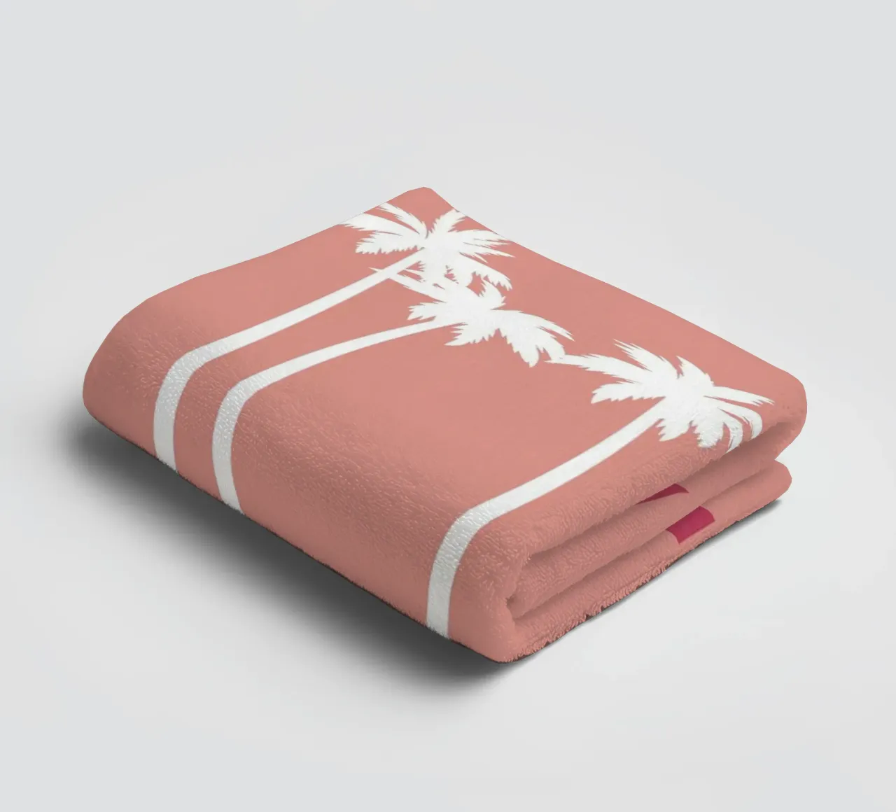 Rosa Palme Retro Tropical Beach Pop Art Druck Handtuch von NorwesClub
