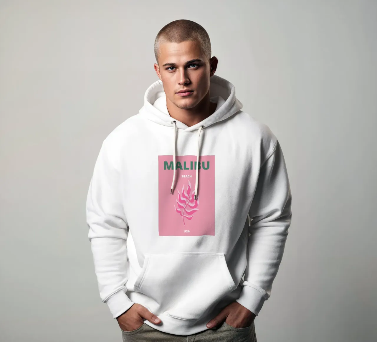Matisse ispirato a forme organiche astratte rosa Pop Art felpa con cappuccio da NorwesClub