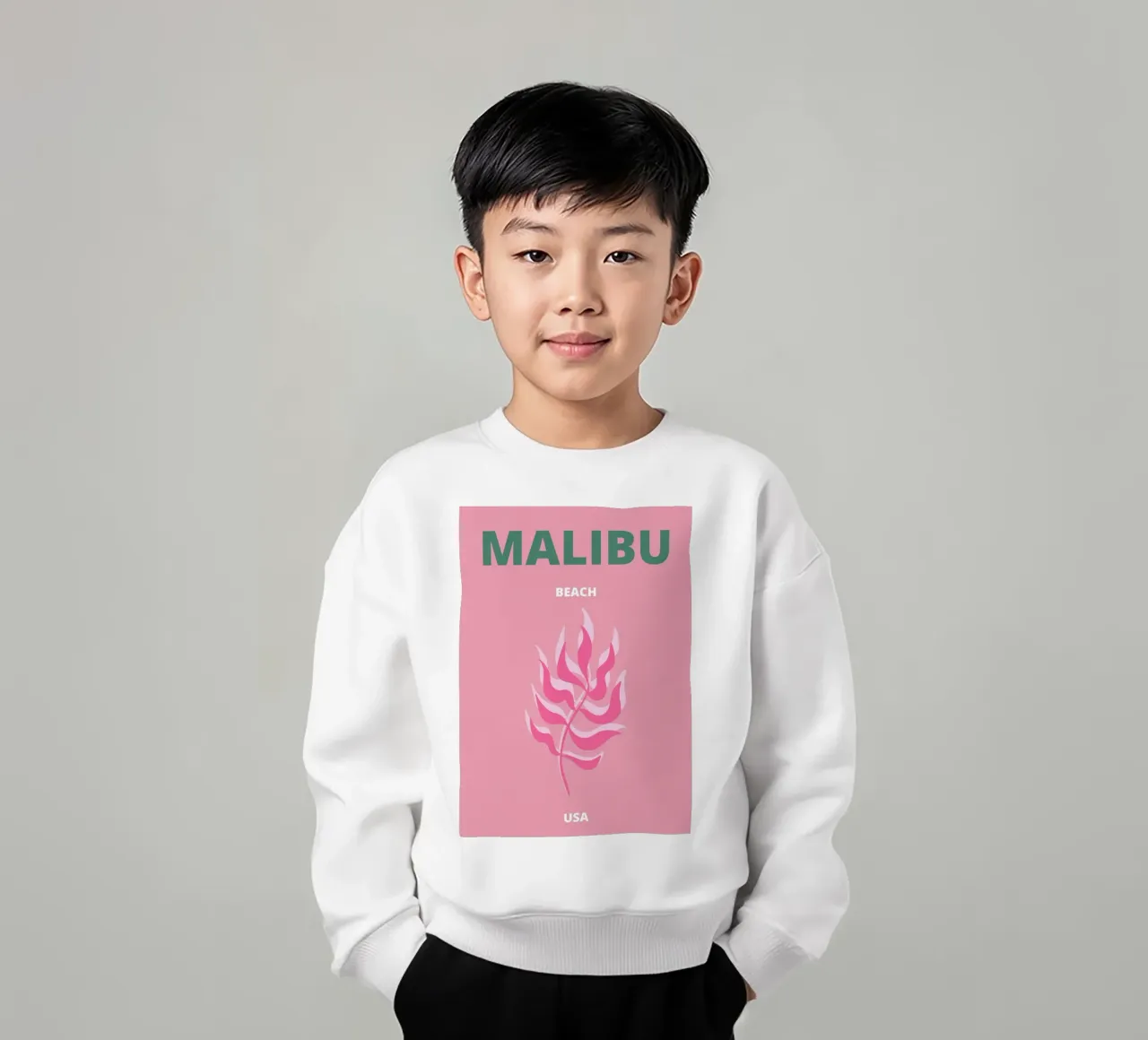 Matisse ispirato a forme organiche astratte rosa Pop Art felpa bambino da NorwesClub