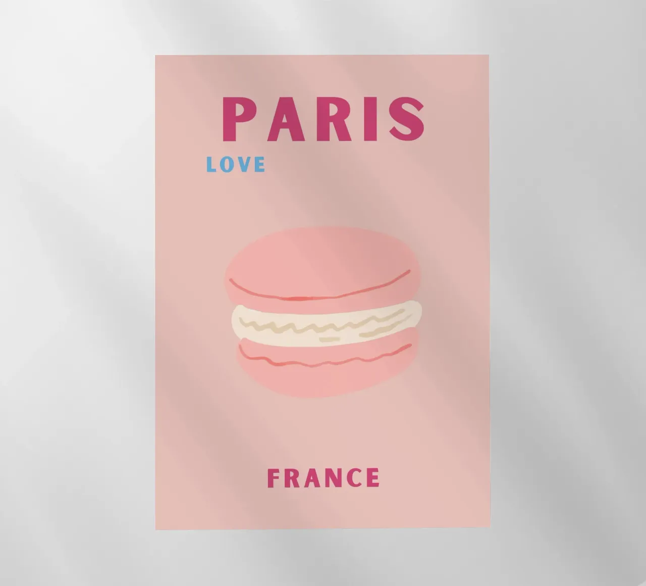 Macarons rosa Dolce dessert Illustrazione pop art pellicola backlit da NorwesClub