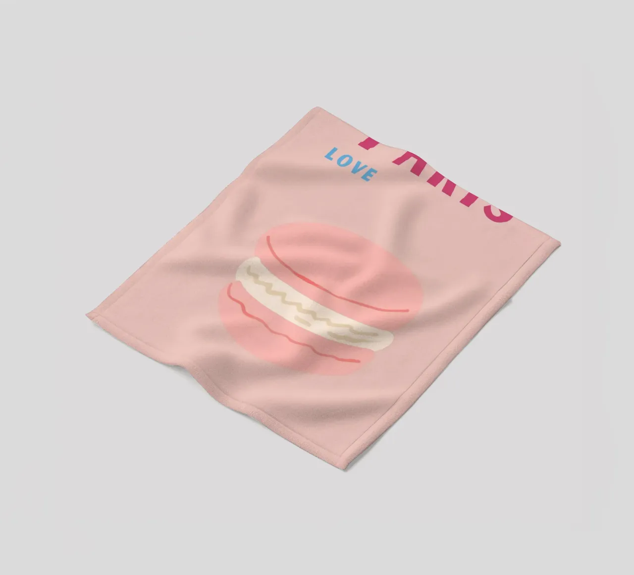 Macarons rosa Dolce dessert Illustrazione pop art coperta in pile da NorwesClub