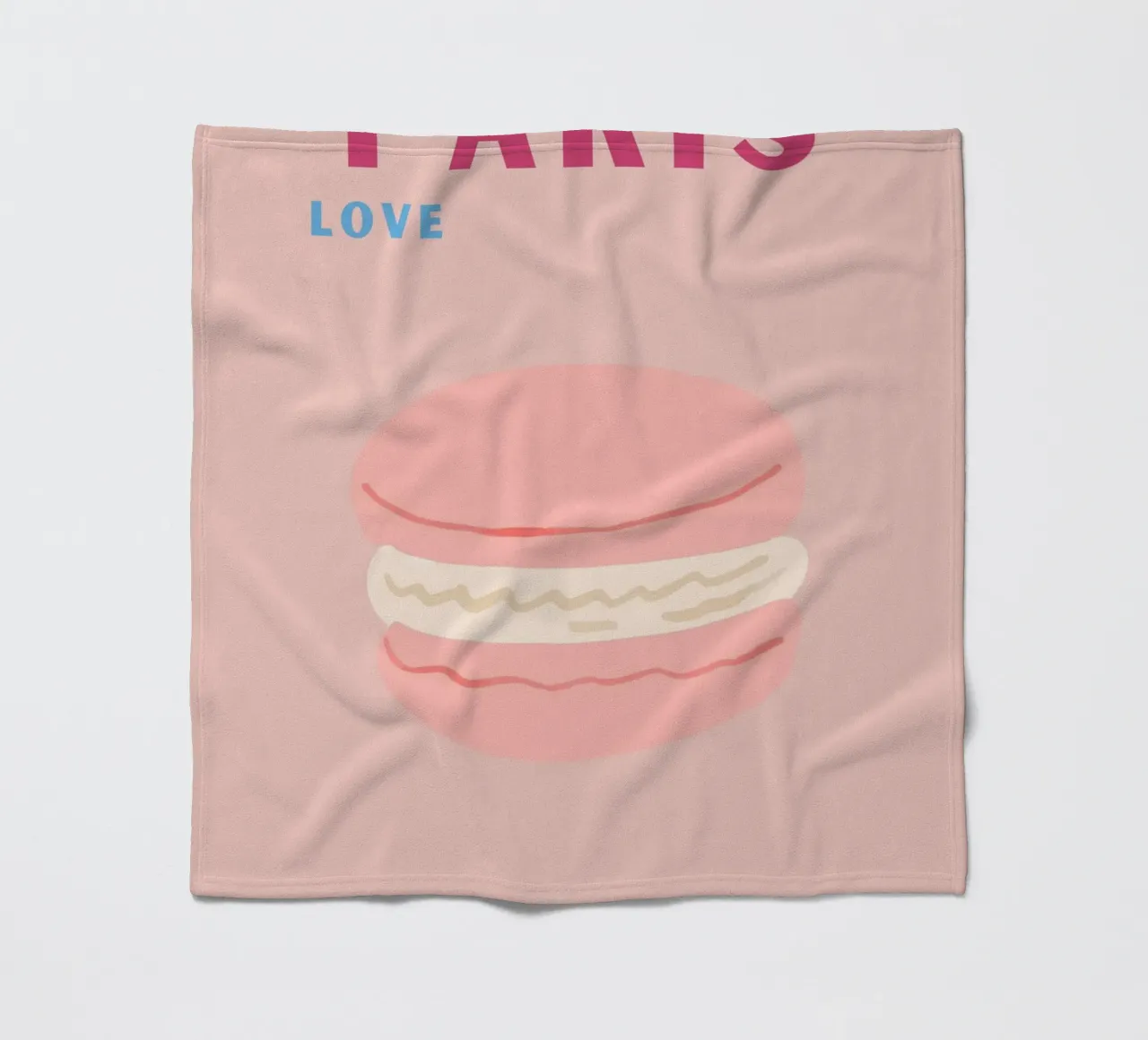 Macarons rosa Dolce dessert Illustrazione pop art coperta in pile da NorwesClub