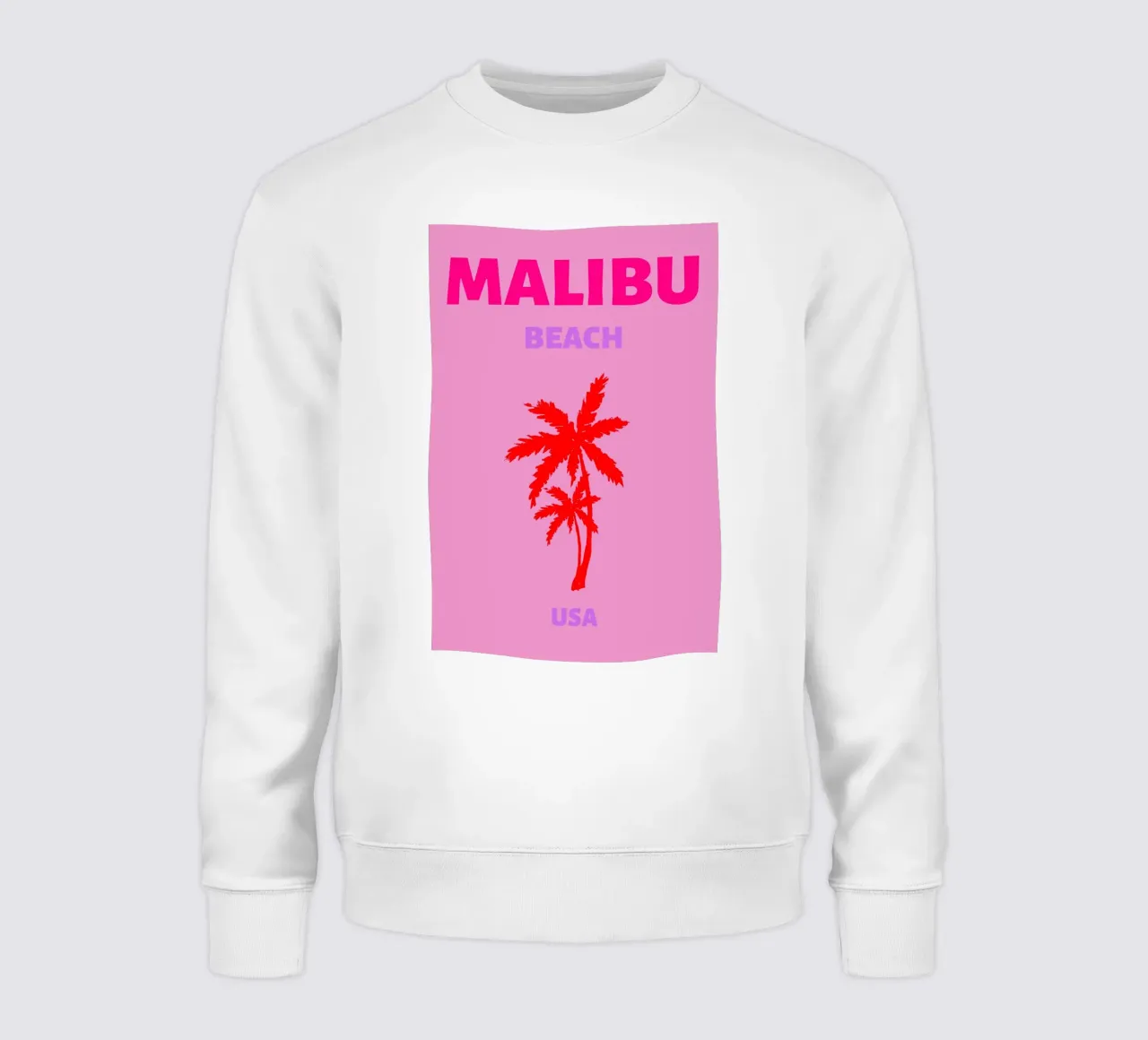 Stampa d'arte pop retrò Blue Palm Tree Tropical Ocean felpa da NorwesClub