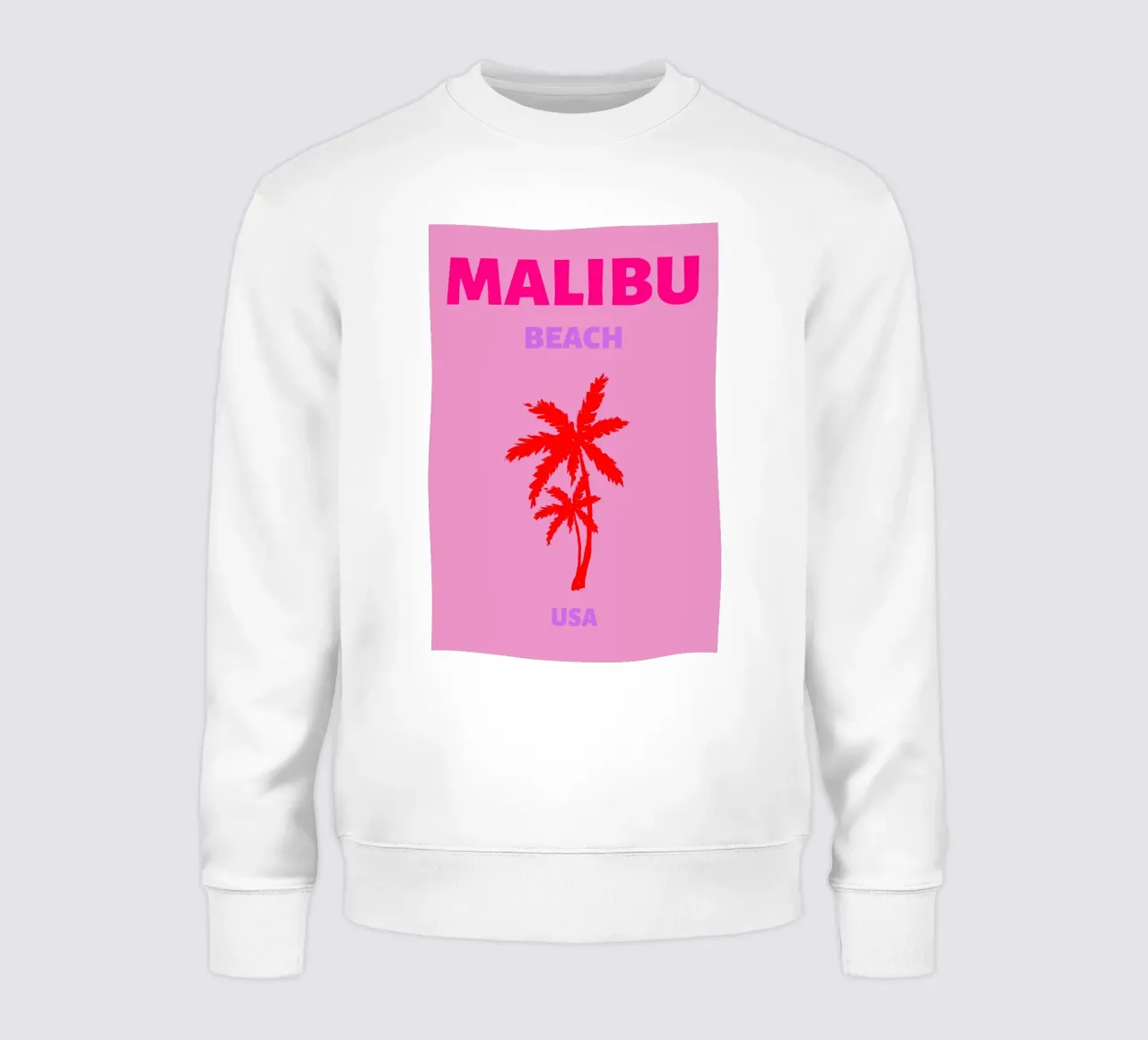 Impresión Pop Art Retro Palmera Azul Océano Tropical sudadera de NorwesClub