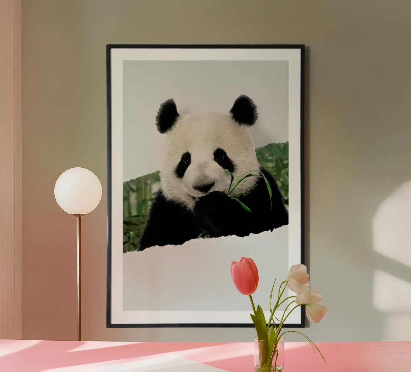 Panda Torn Paper poster da JONAS LOOSE KIDS