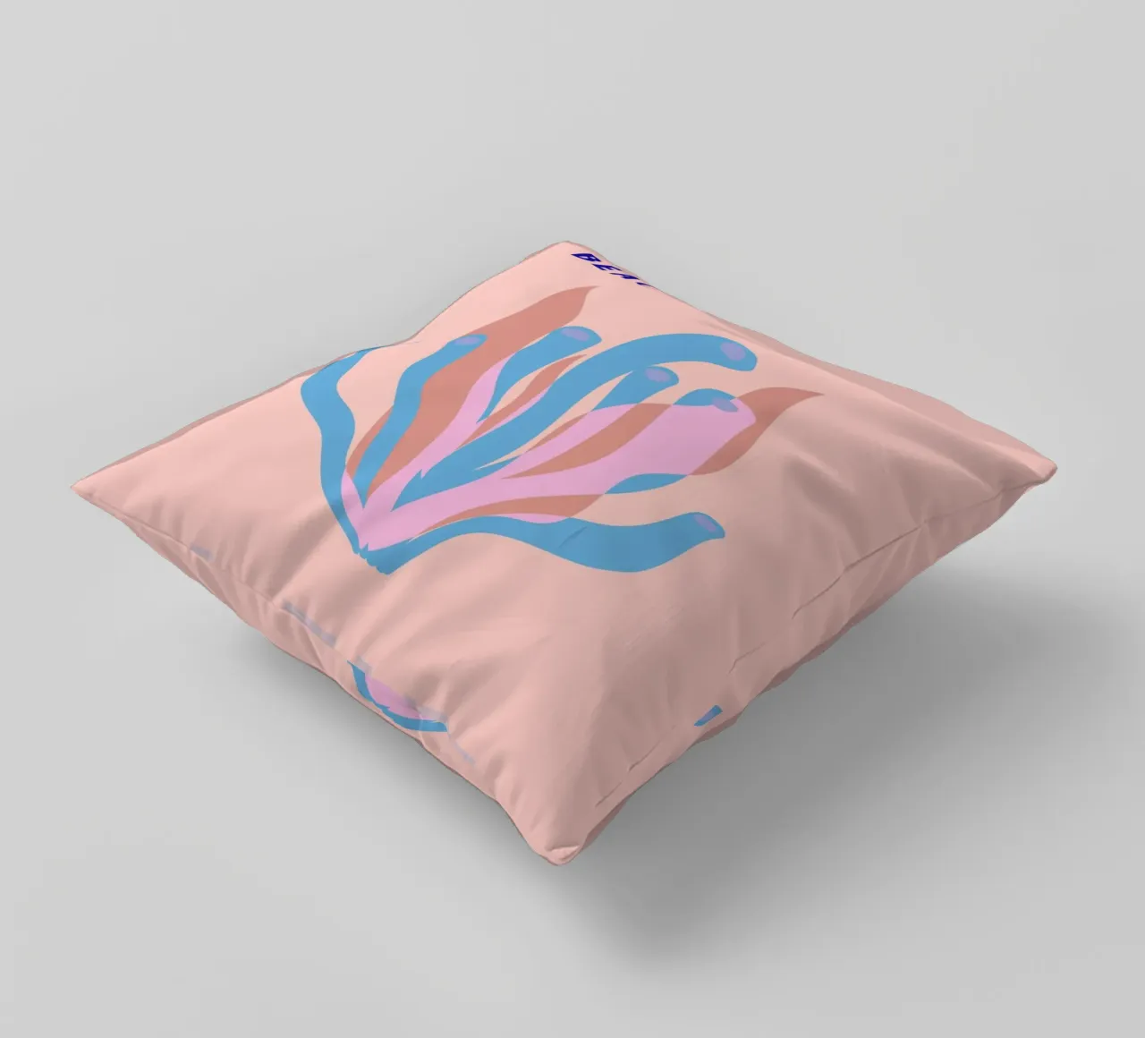 Alga rosa Oceano astratto Retro Botanica Pop Art cuscino da NorwesClub