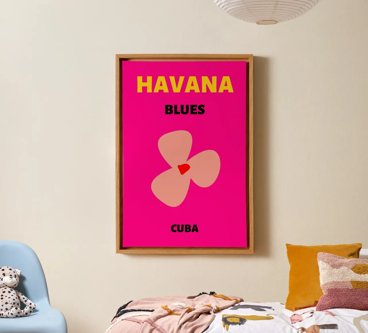 Agatha Ruiz de la Prada Cuore rosa Pop Art Amore Stampa tela con Cornice a cassetta da NorwesClub