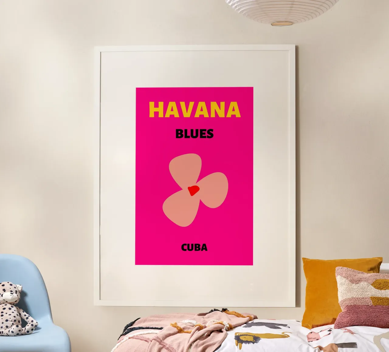 Agatha Ruiz de la Prada Cuore rosa Pop Art Amore Stampa poster con telaio in plastica da NorwesClub