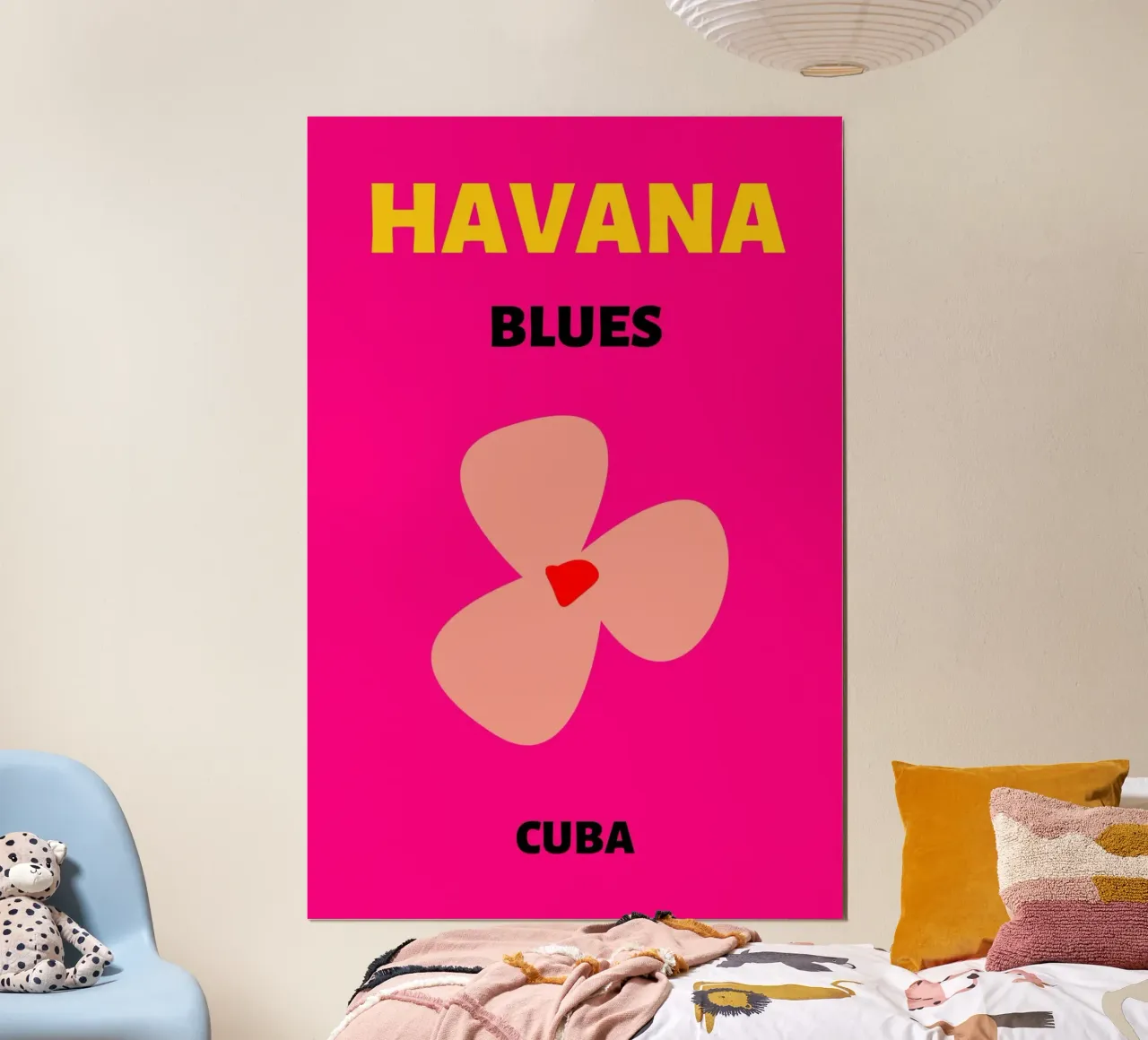 Agatha Ruiz de la Prada Cuore rosa Pop Art Amore Stampa poster con telaio in plastica da NorwesClub
