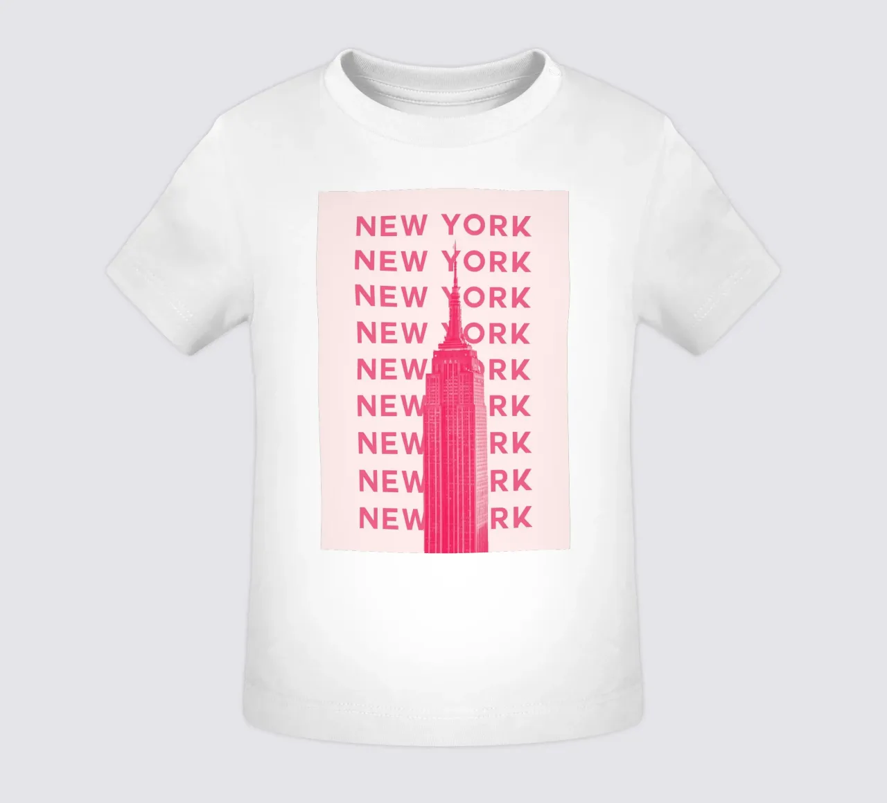 New York City Retro Skyline Travel Pop Art Landmark Print maglietta neonato da NorwesClub