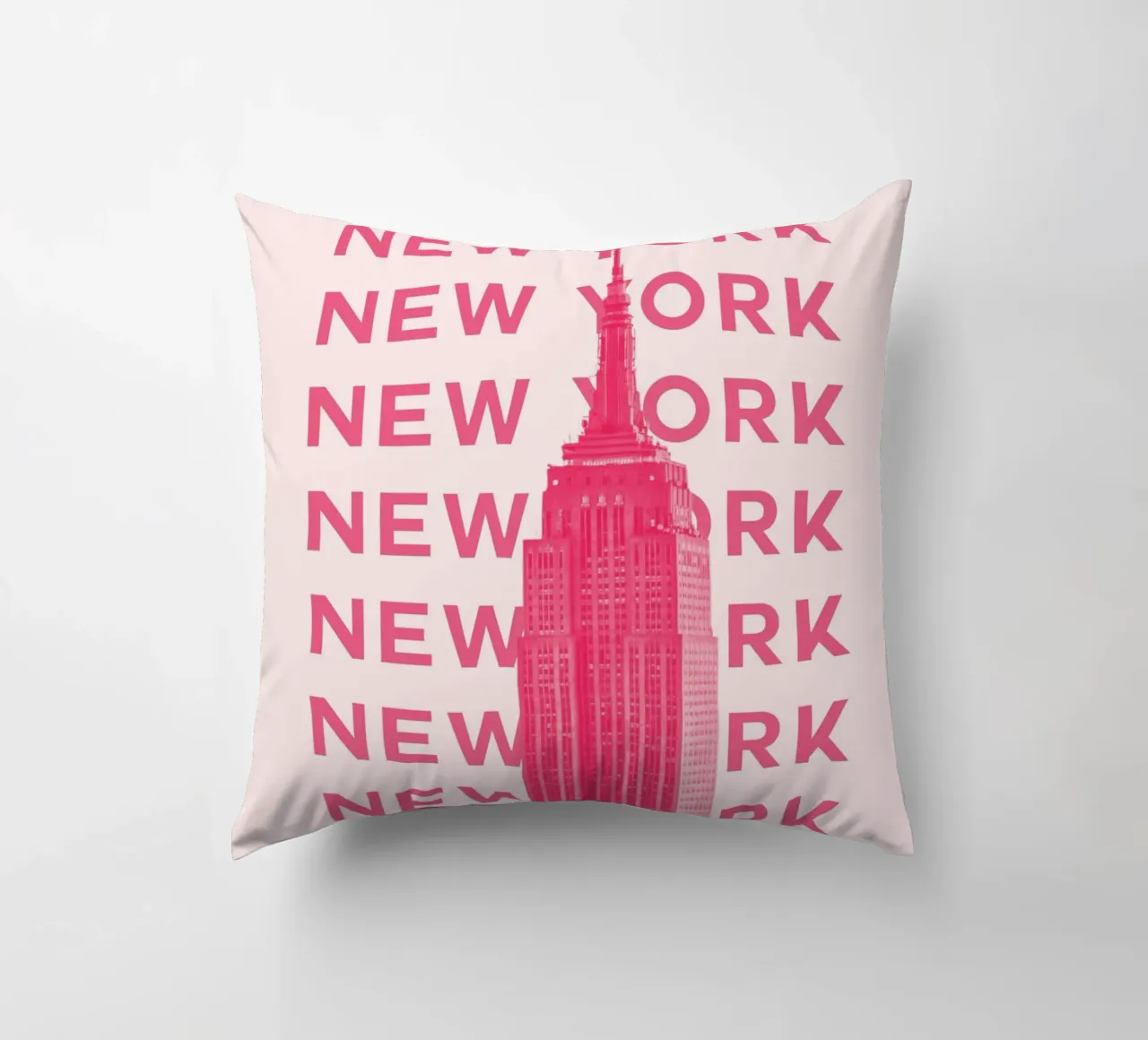 New York City Retro Skyline Travel Pop Art Landmark Print cuscino da NorwesClub