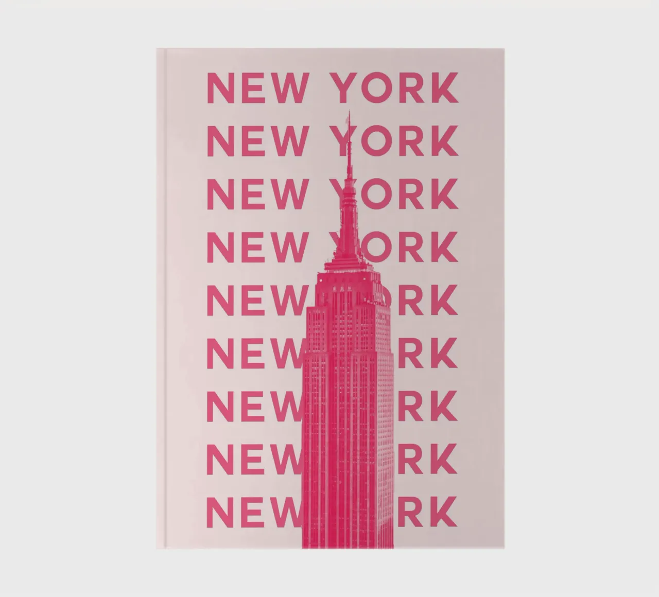 New York City Retro Skyline Travel Pop Art Landmark Print notebook by NorwesClub