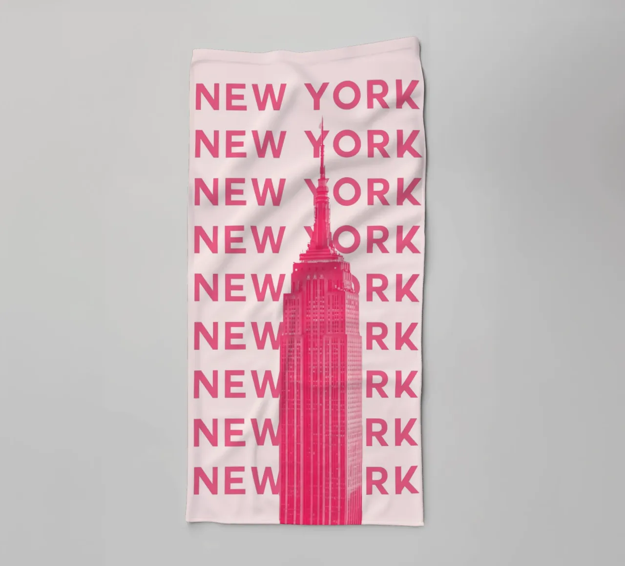 New York City Retro Skyline Travel Pop Art Landmark Print towel by NorwesClub