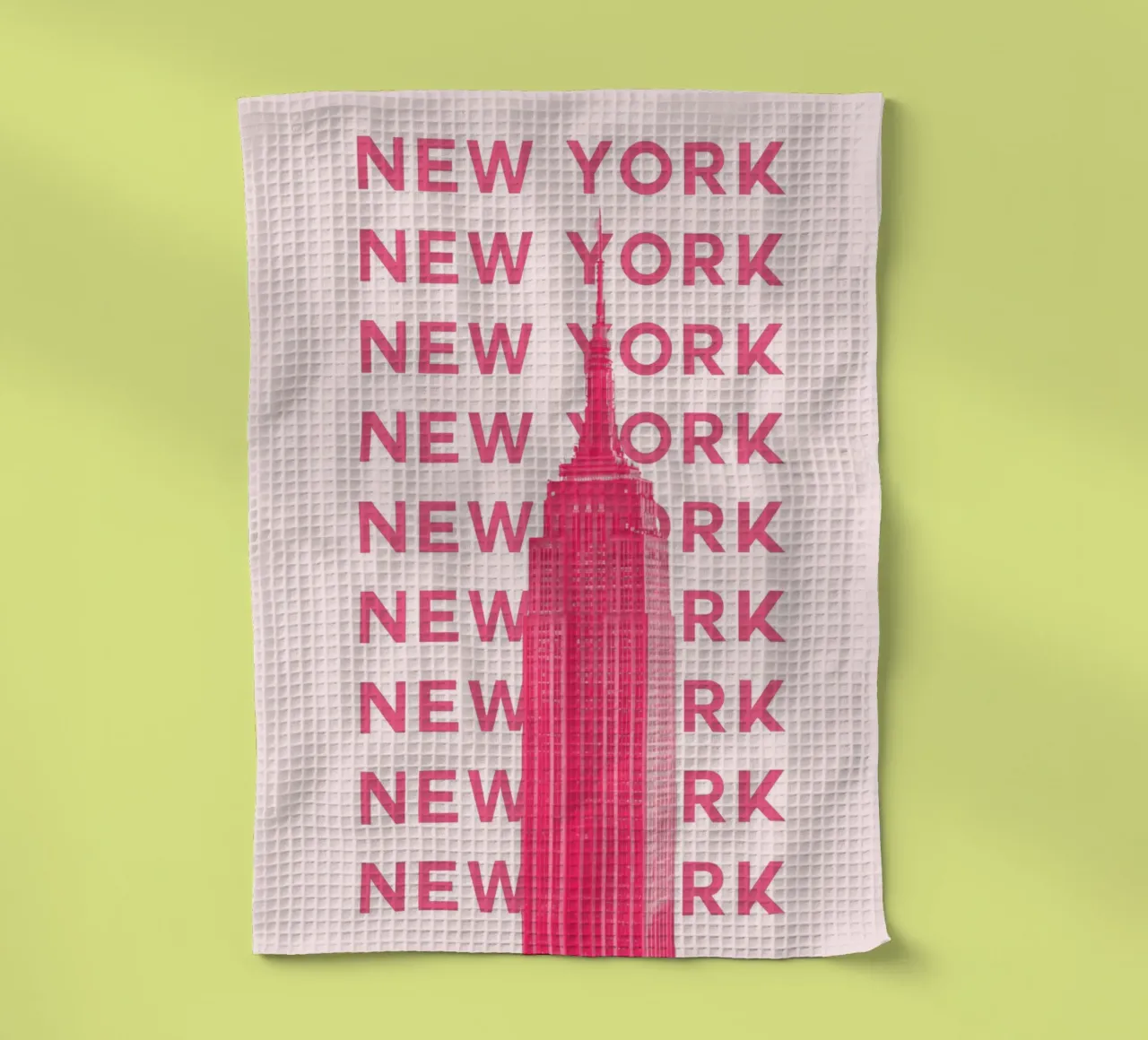 New York City Retro Skyline Travel Pop Art Landmark Print canovaccio da cucina da NorwesClub