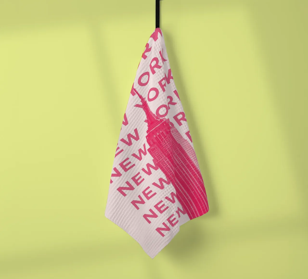 New York City Retro Skyline Travel Pop Art Landmark Print canovaccio da cucina da NorwesClub