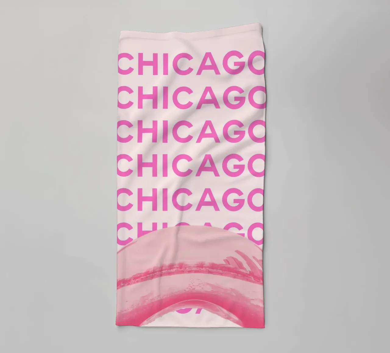 Chicago Illinois Retro City Skyline Travel Pop Art Print towel by NorwesClub