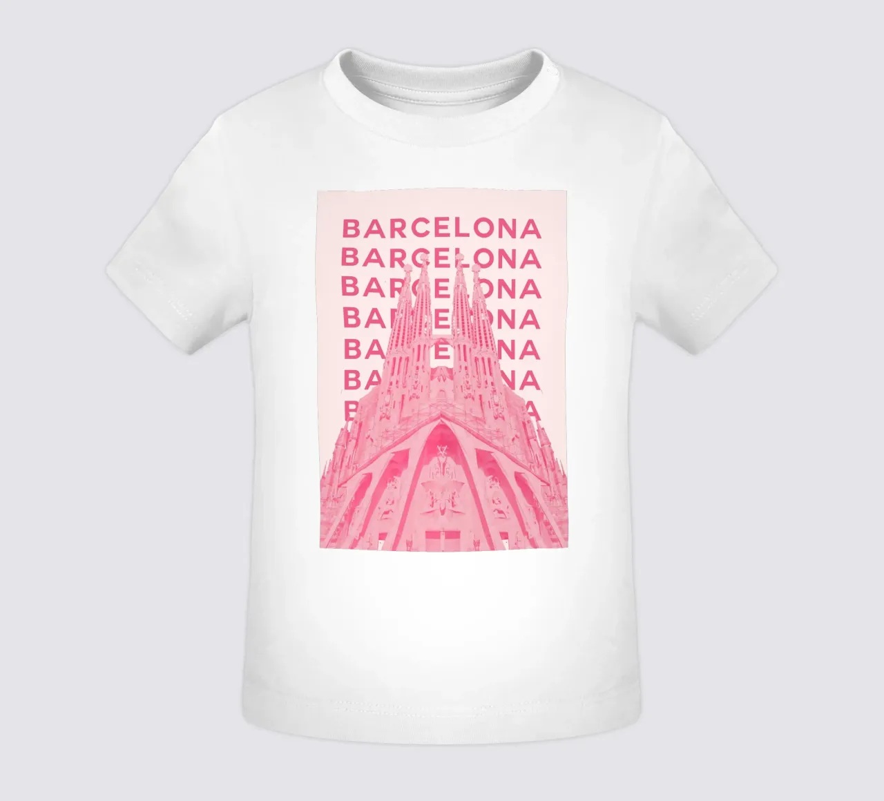 Barcellona Spagna Città retrò Punto di riferimento Viaggio Pop Art maglietta neonato da NorwesClub