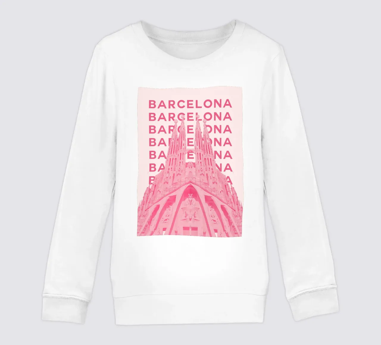 Barcellona Spagna Città retrò Punto di riferimento Viaggio Pop Art felpa bambino da NorwesClub