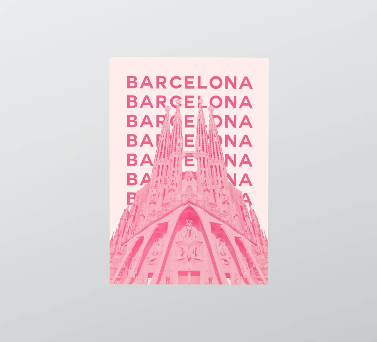 Barcellona Spagna Città retrò Punto di riferimento Viaggio Pop Art adesivo da NorwesClub