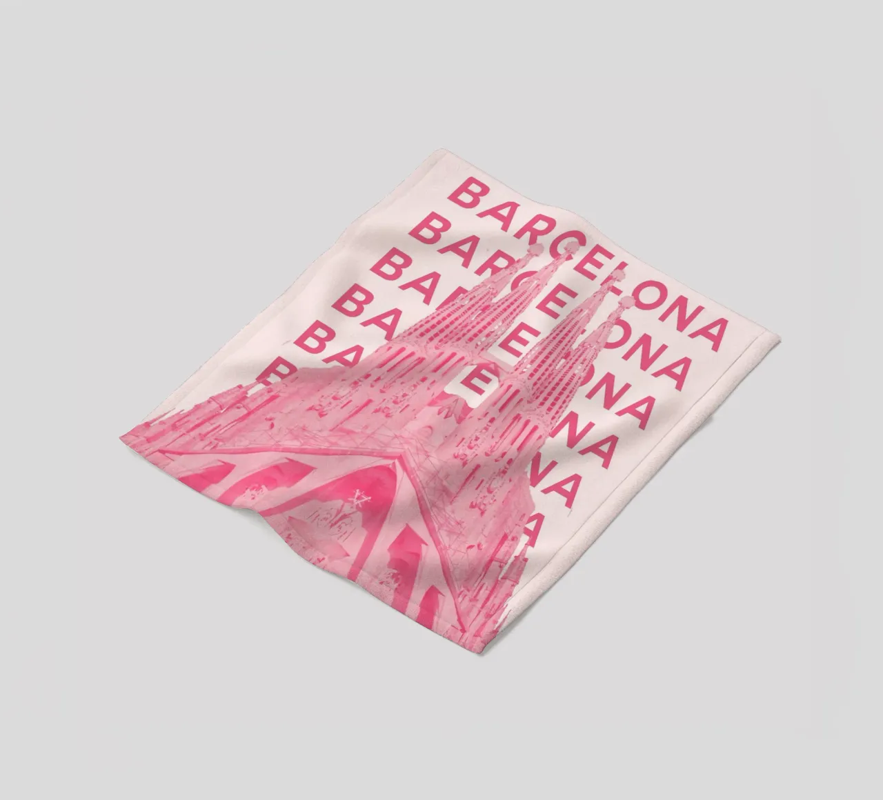Barcellona Spagna Città retrò Punto di riferimento Viaggio Pop Art coperta in pile da NorwesClub