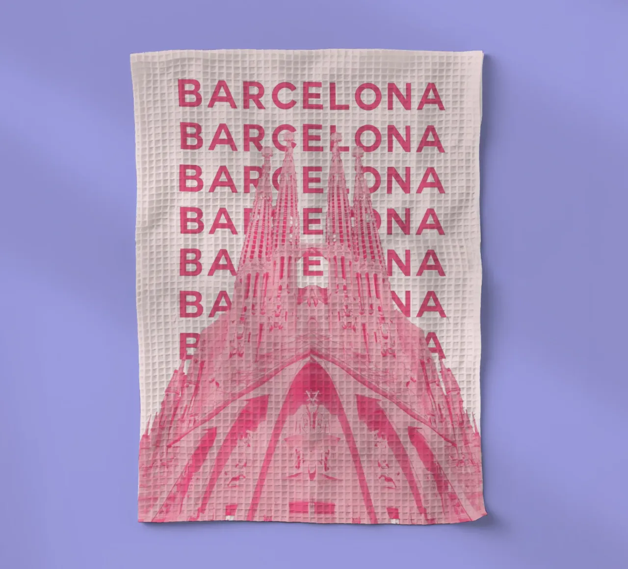 Barcellona Spagna Città retrò Punto di riferimento Viaggio Pop Art canovaccio da cucina da NorwesClub