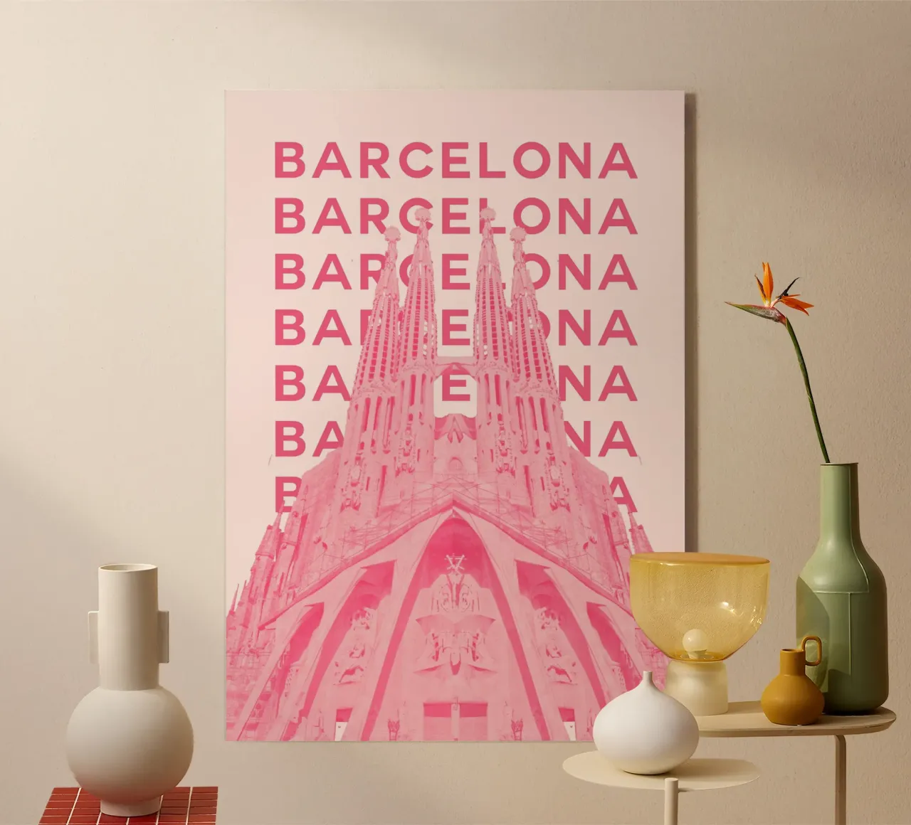 Barcellona Spagna Città retrò Punto di riferimento Viaggio Pop Art plexiglass da NorwesClub