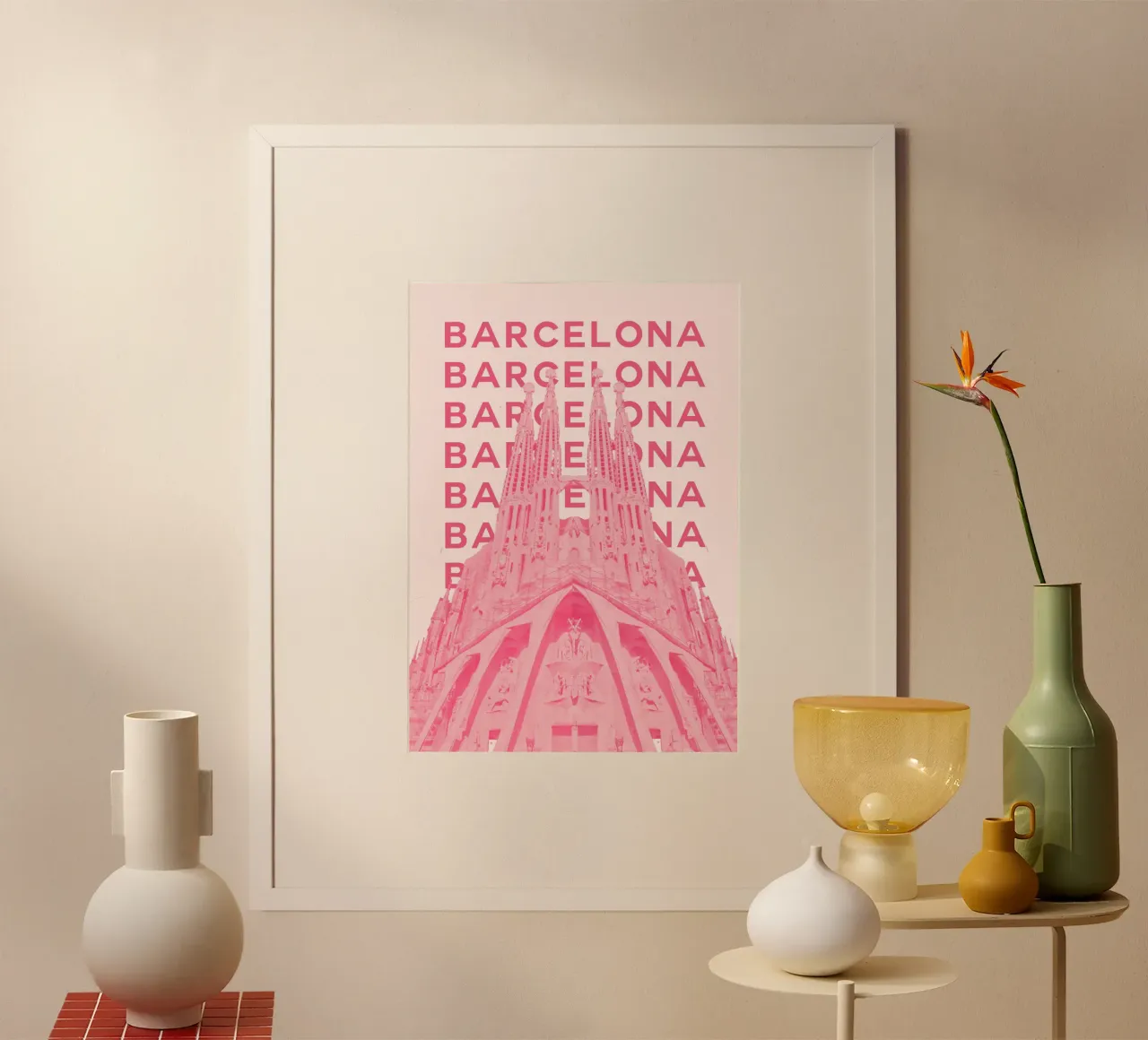 Barcellona Spagna Città retrò Punto di riferimento Viaggio Pop Art carta hahnemühle da NorwesClub