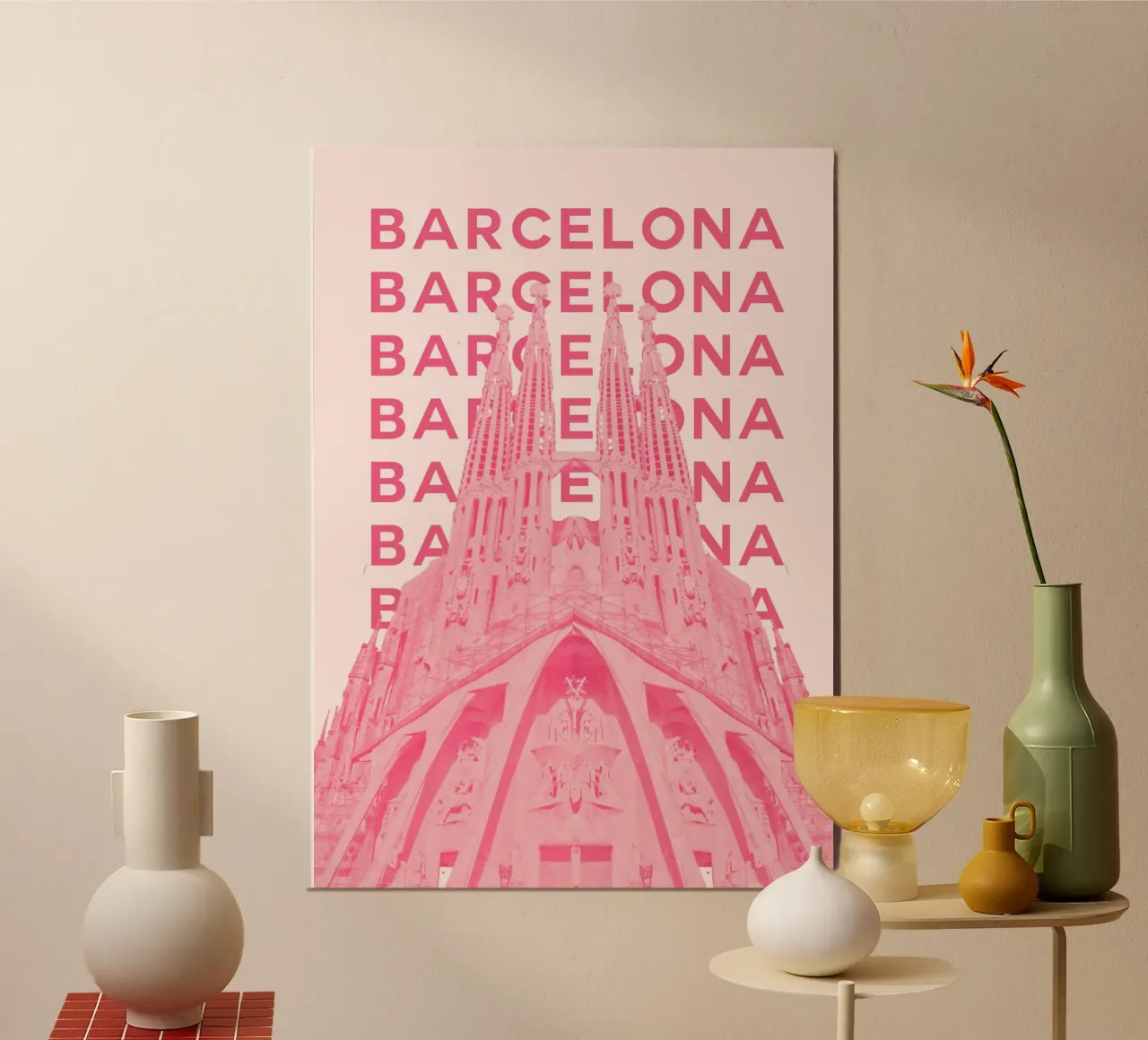 Barcellona Spagna Città retrò Punto di riferimento Viaggio Pop Art carta hahnemühle da NorwesClub