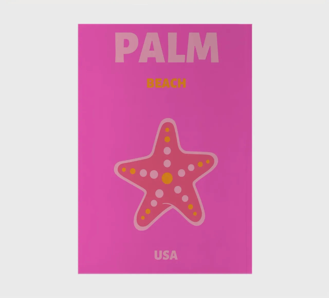 Roze Zeester Retro Oceaan Pop Art Marine Life Print notitieboek van NorwesClub