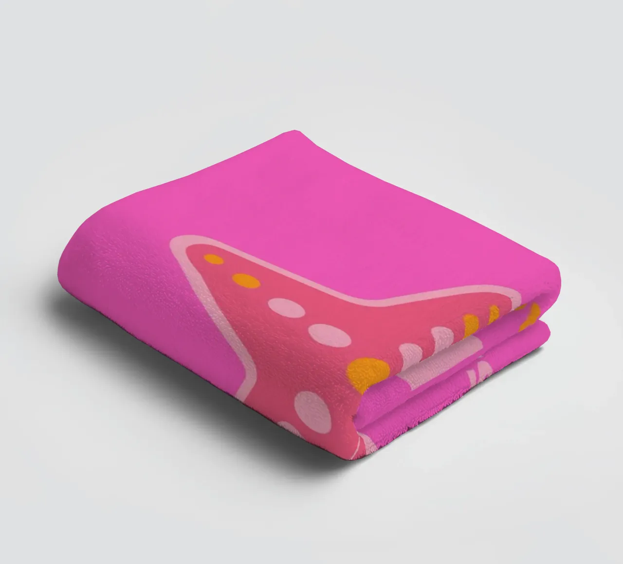 Roze Zeester Retro Oceaan Pop Art Marine Life Print badhanddoek van NorwesClub