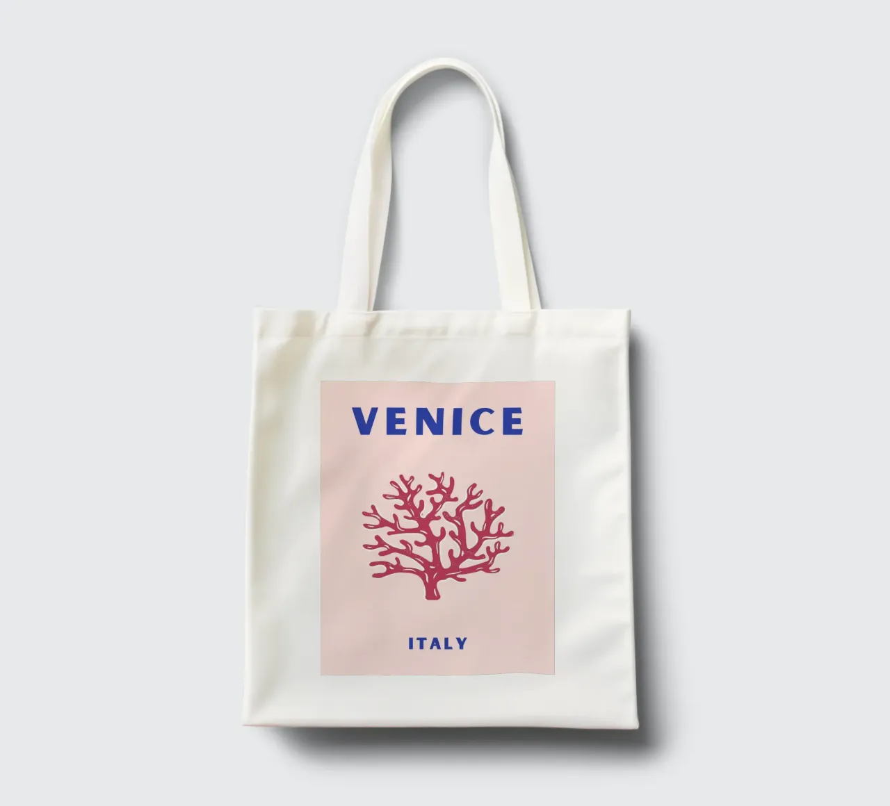Coral Rojo Abstracto Océano Retro Botánico Pop Art Print tote bag de NorwesClub