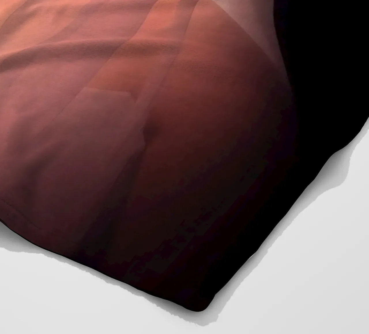 figure with a veil illuminated from below in a dark space fleece blanket by DesignDoodle