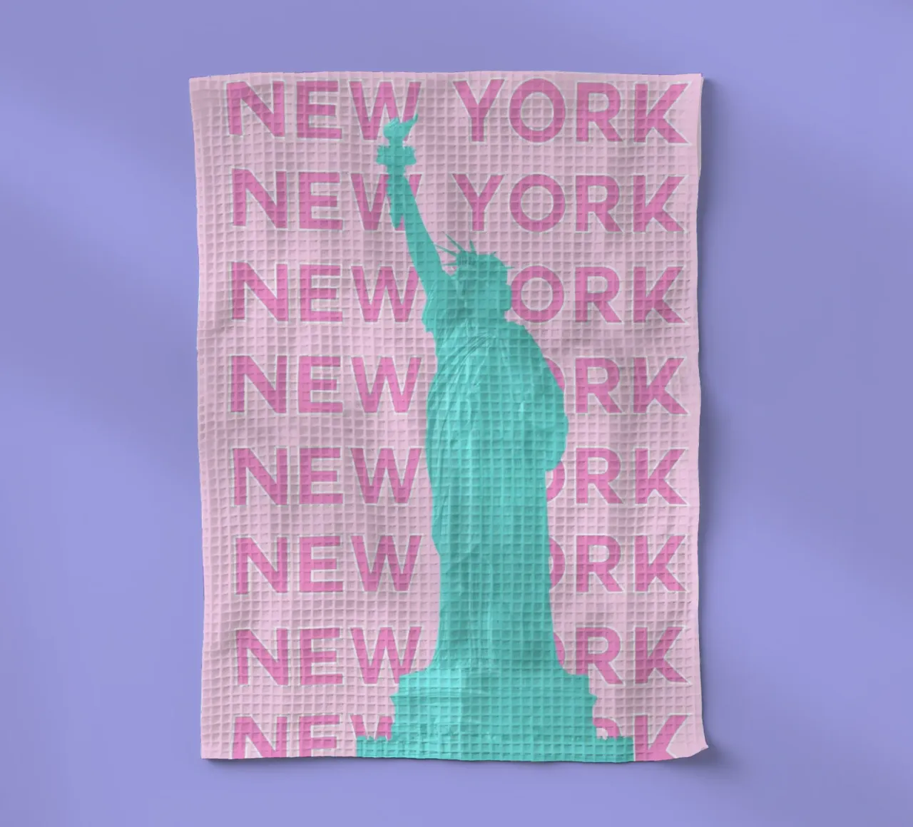 Statua della Libertà rosa, stampa pop art retrò di New York canovaccio da cucina da NorwesClub