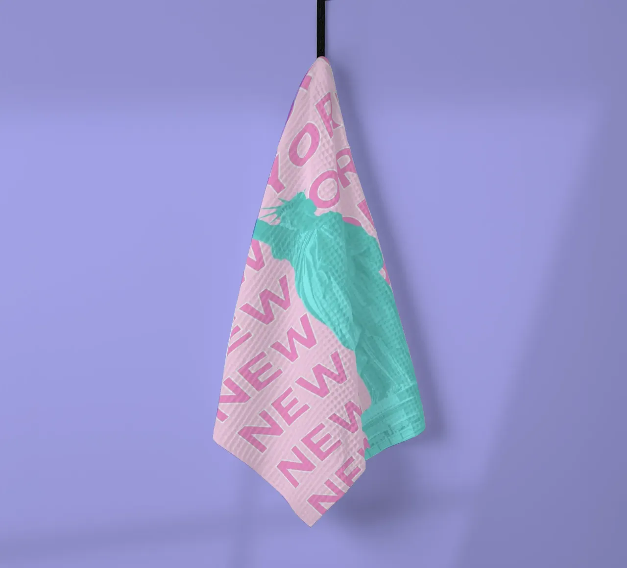 Statua della Libertà rosa, stampa pop art retrò di New York canovaccio da cucina da NorwesClub