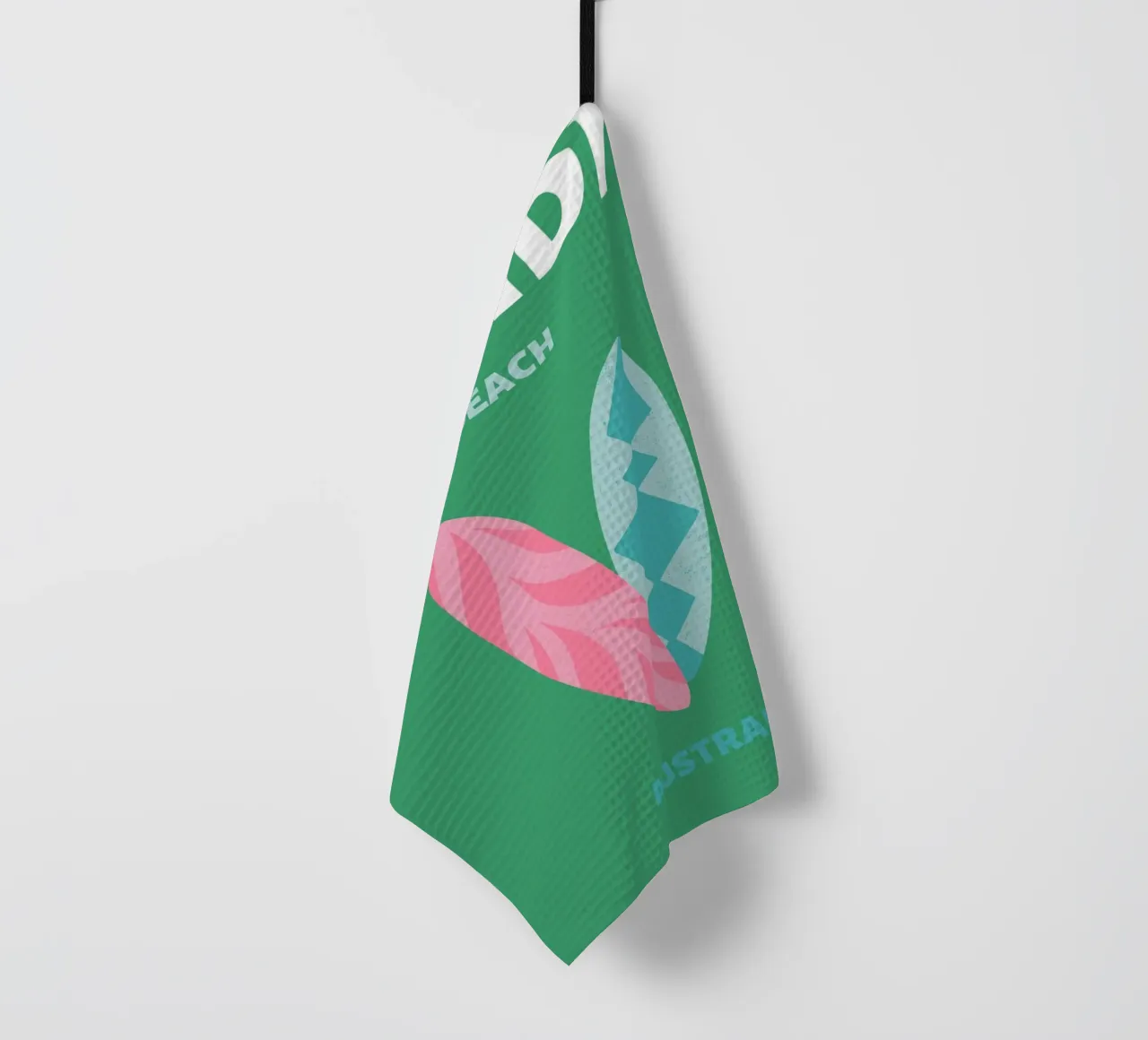 Retro Tropical Surfboards Summer Pop Art Beach Print paño de cocina de NorwesClub