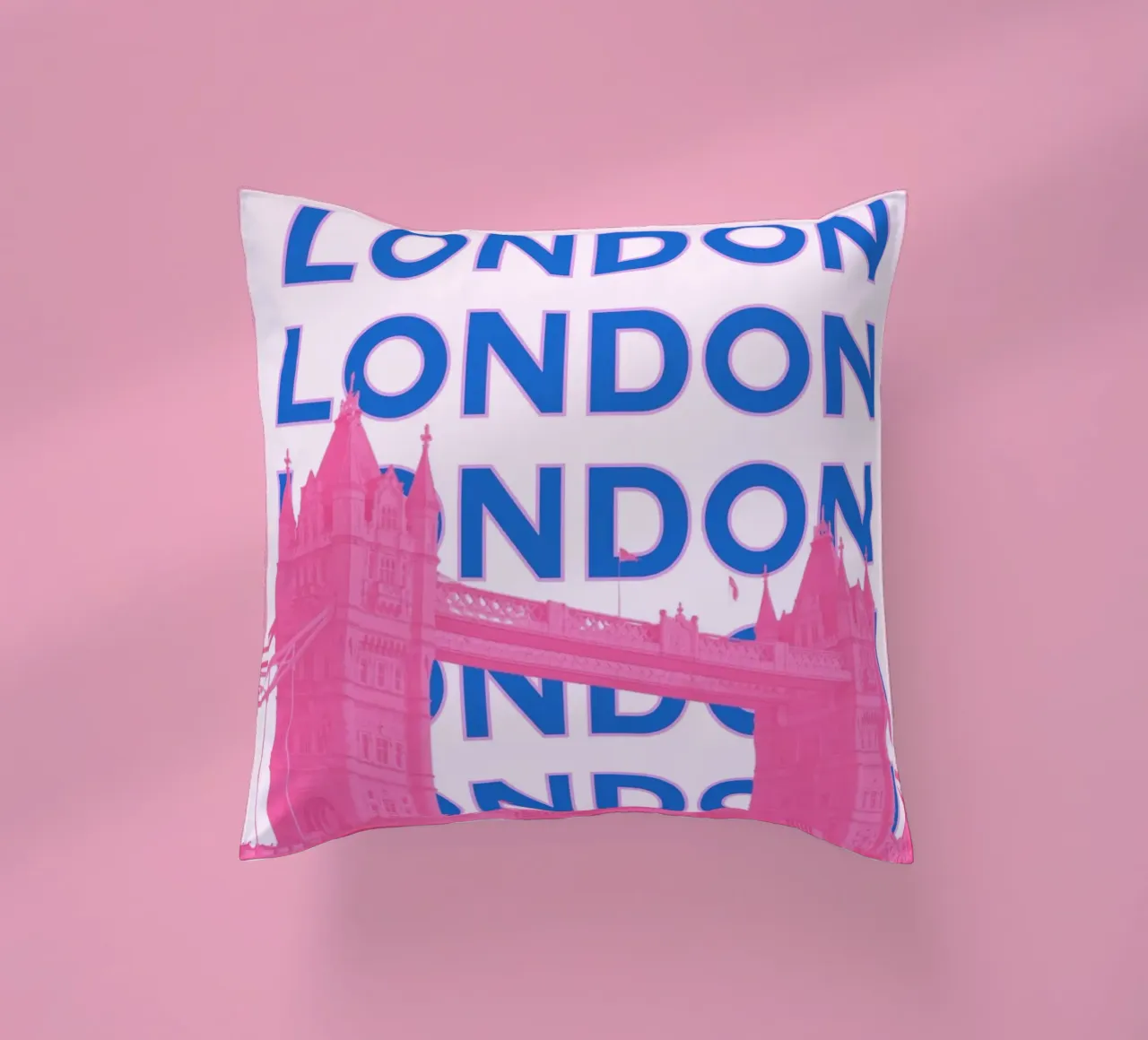 Londra Regno Unito, città retrò, punto di riferimento per i viaggi Stampa pop art cuscino da NorwesClub
