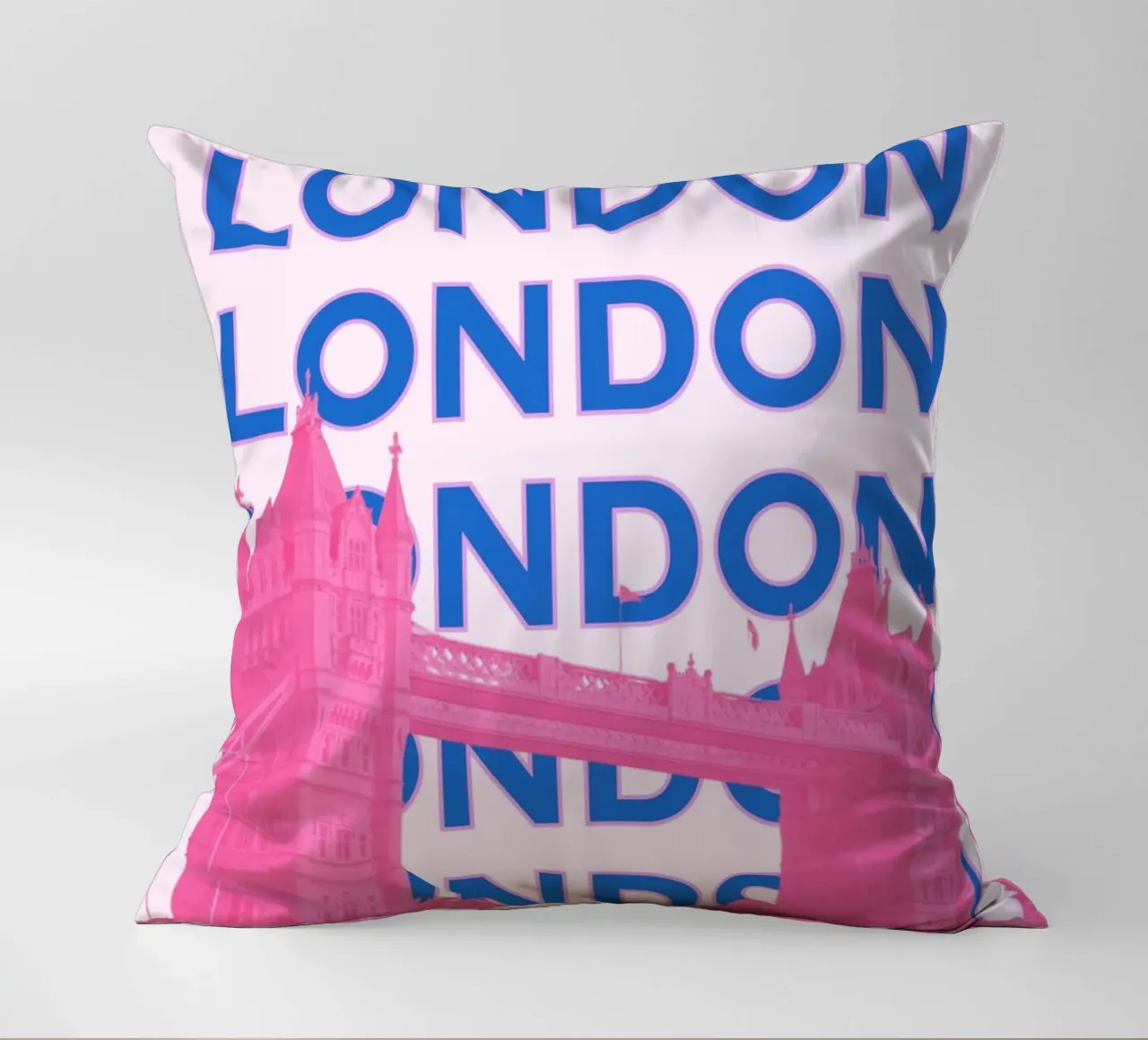 Londra Regno Unito, città retrò, punto di riferimento per i viaggi Stampa pop art cuscino da NorwesClub