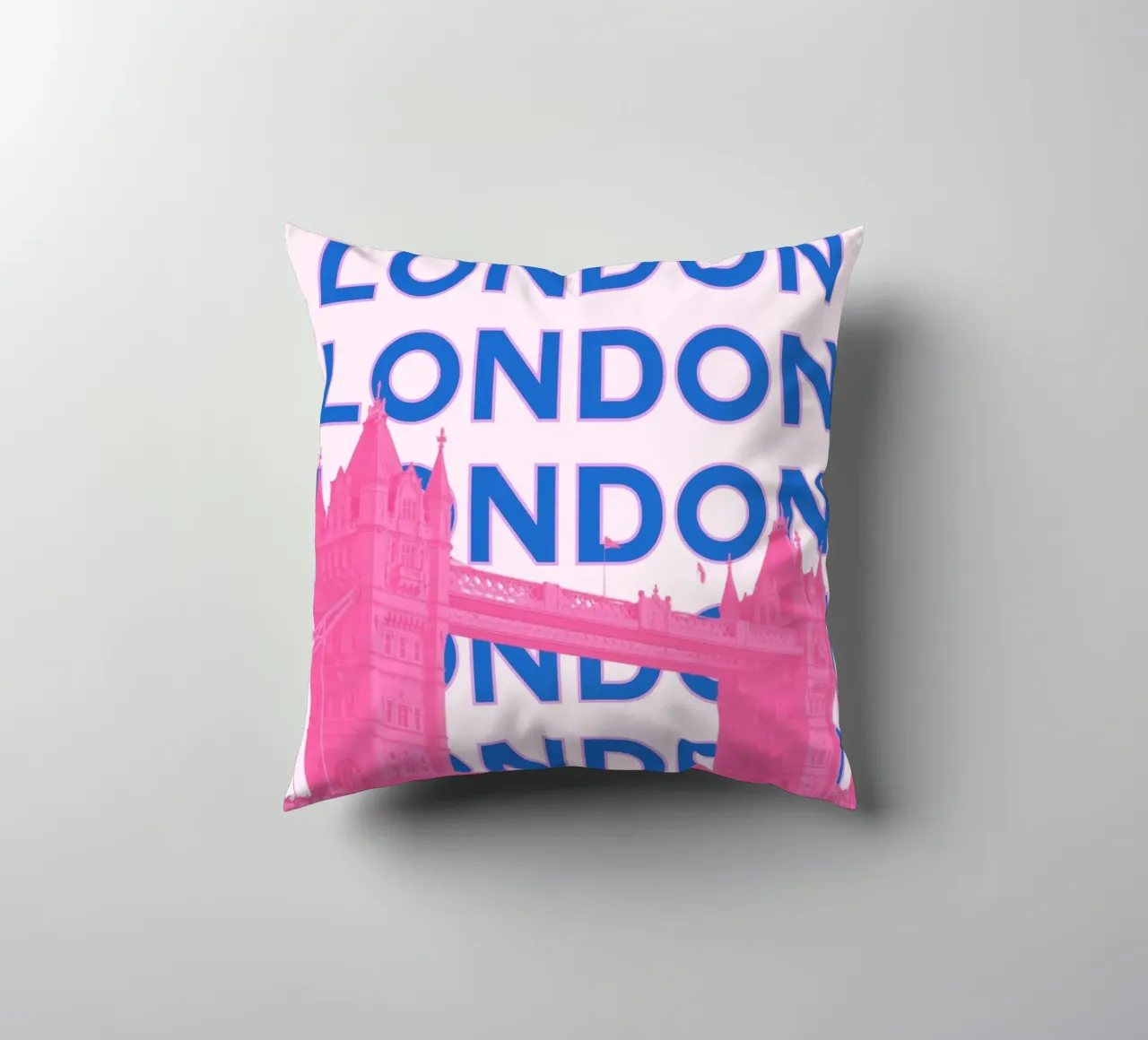 Londra Regno Unito, città retrò, punto di riferimento per i viaggi Stampa pop art cuscino da NorwesClub