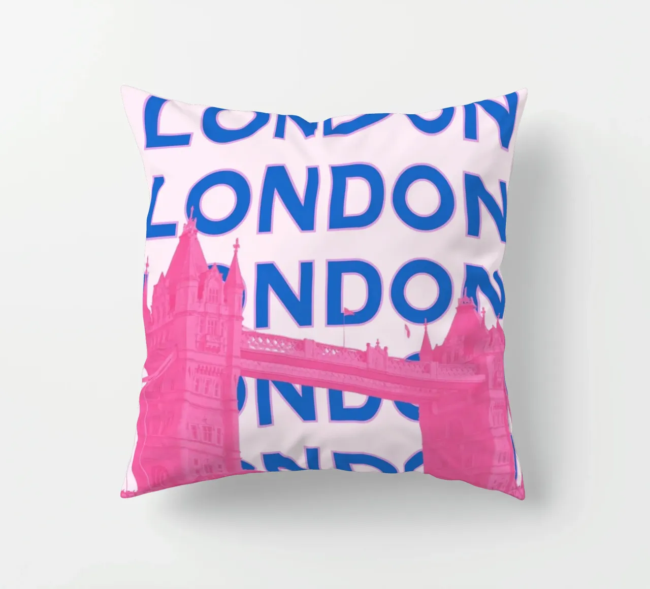 Londra Regno Unito, città retrò, punto di riferimento per i viaggi Stampa pop art cuscino da NorwesClub