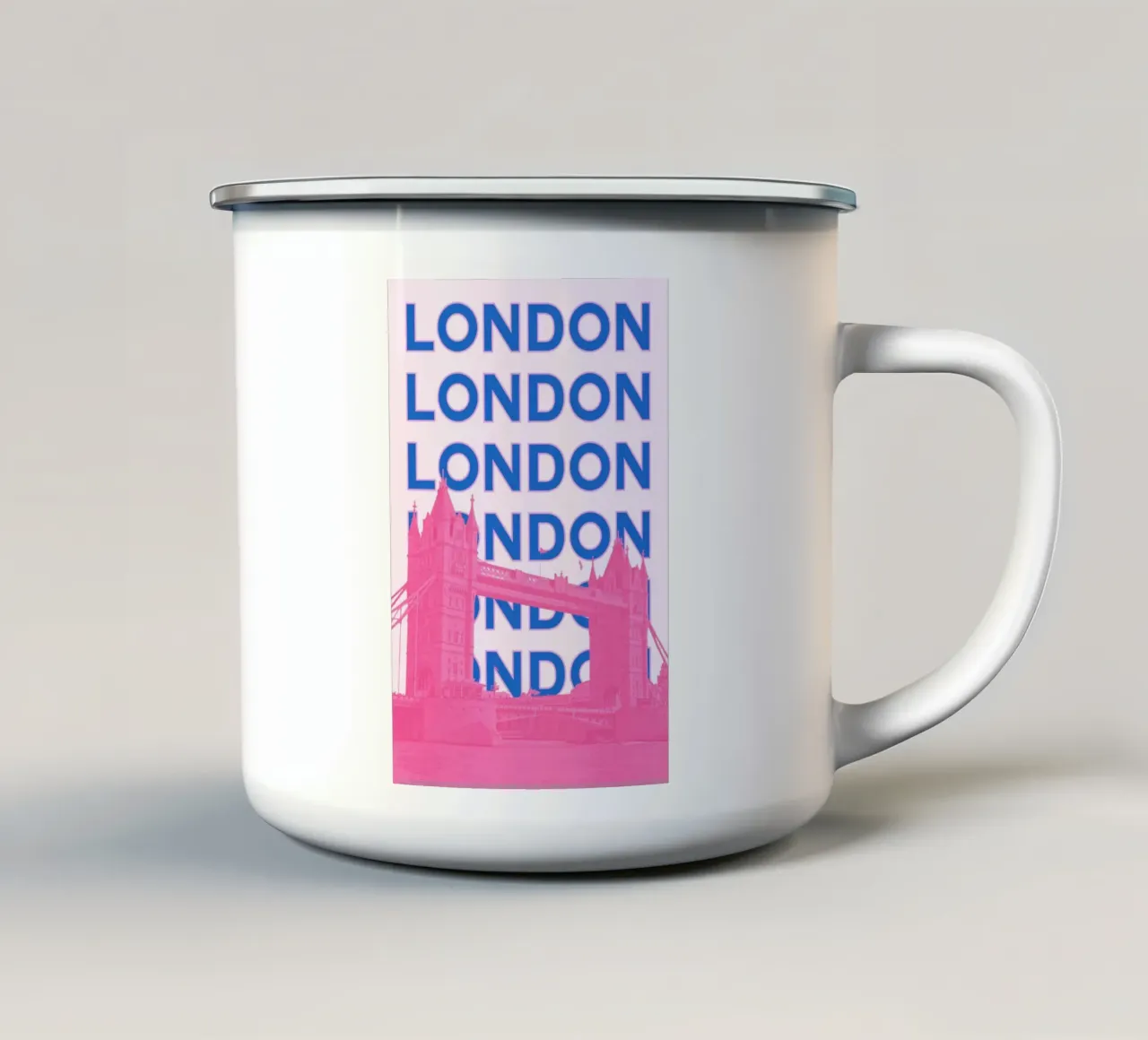 Londra Regno Unito, città retrò, punto di riferimento per i viaggi Stampa pop art tazza in smalto da NorwesClub