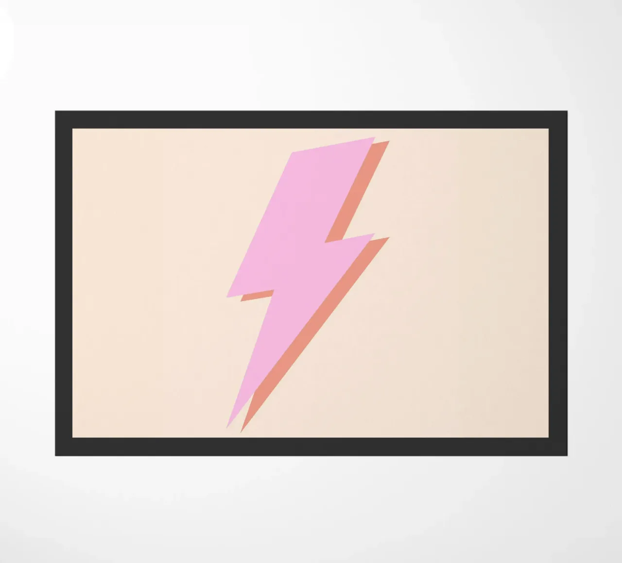 Thunderbolt (Peach Tone) doormat by Paigaam Studio