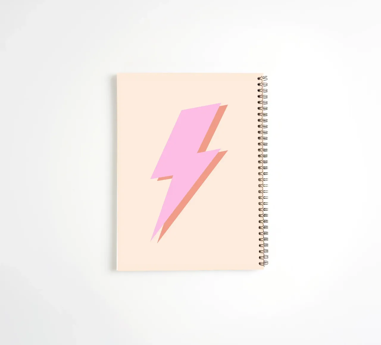 Thunderbolt (Peach Tone) spiral notebook by Paigaam Studio