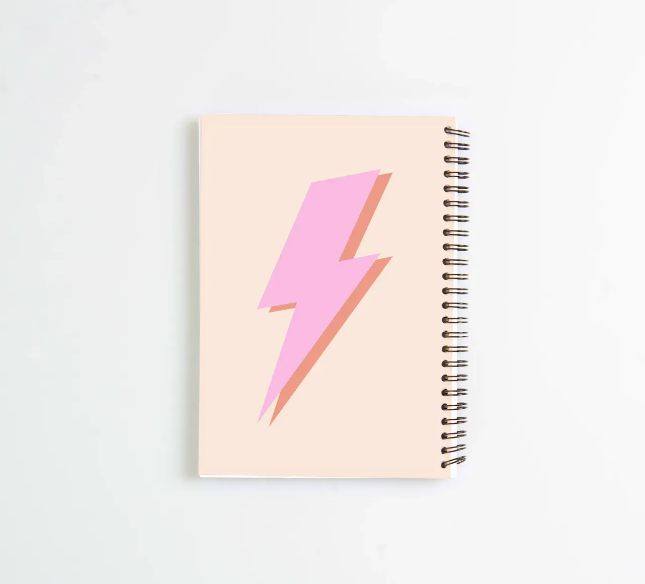 Thunderbolt (Peach Tone) spiral notebook by Paigaam Studio