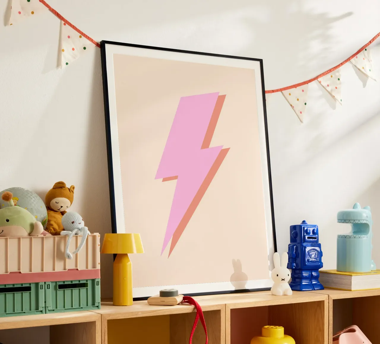 Thunderbolt (Perzikkleur) hahnemühle van Paigaam Studio
