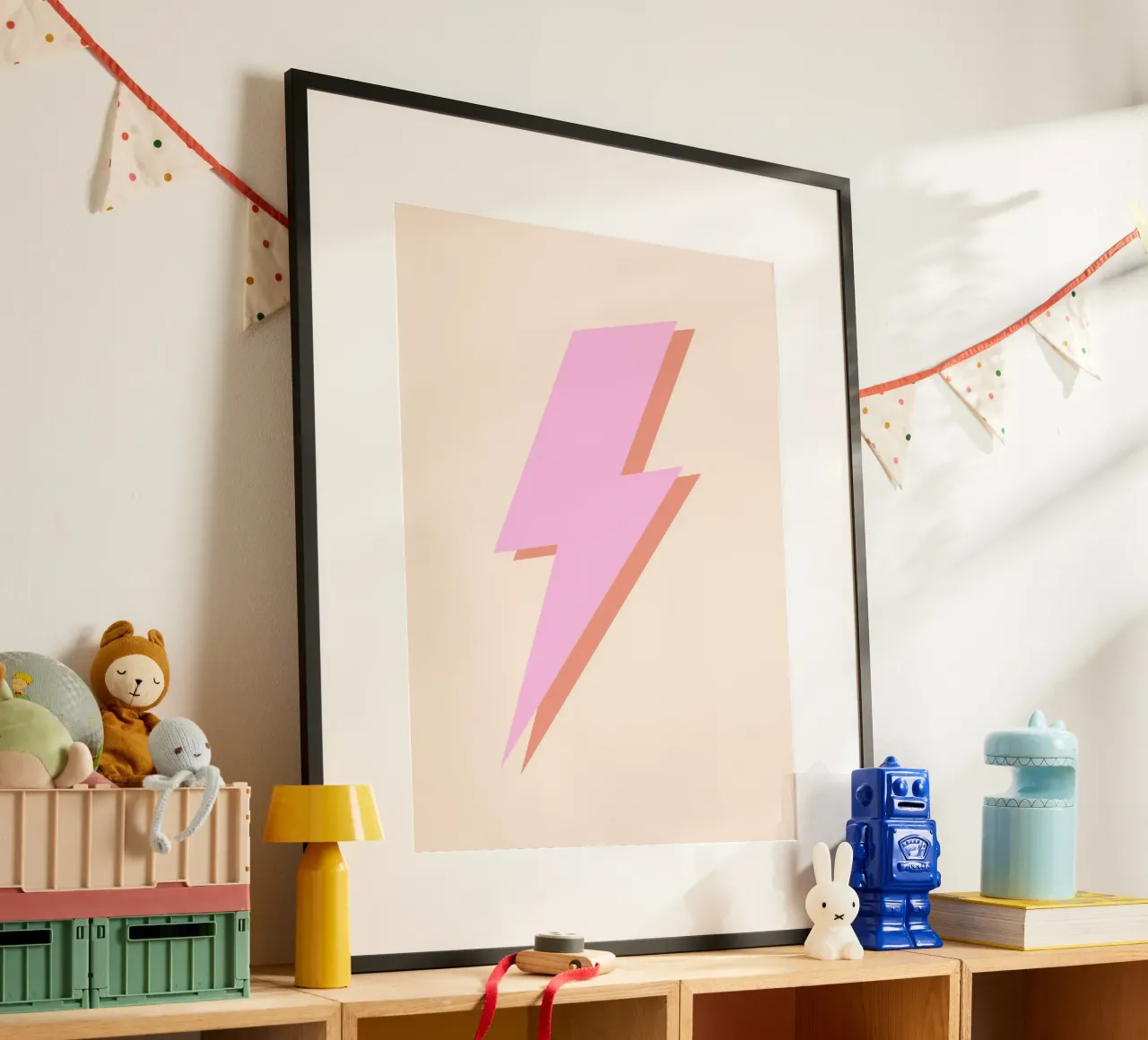 Thunderbolt (Perzikkleur) hahnemühle van Paigaam Studio