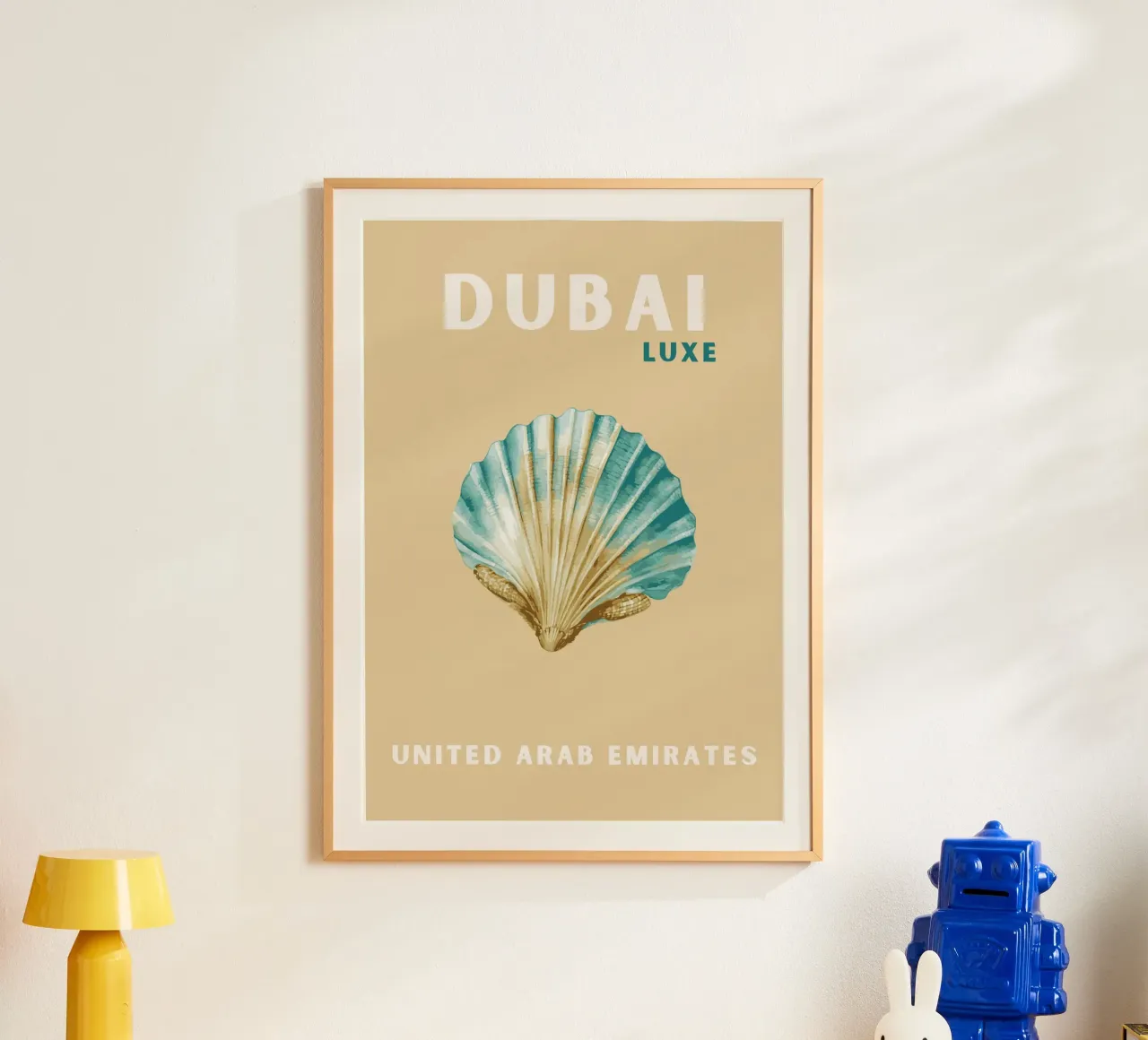 Conchiglia rosa a smerlo Retro Ocean Art Illustrazione pop art poster da NorwesClub