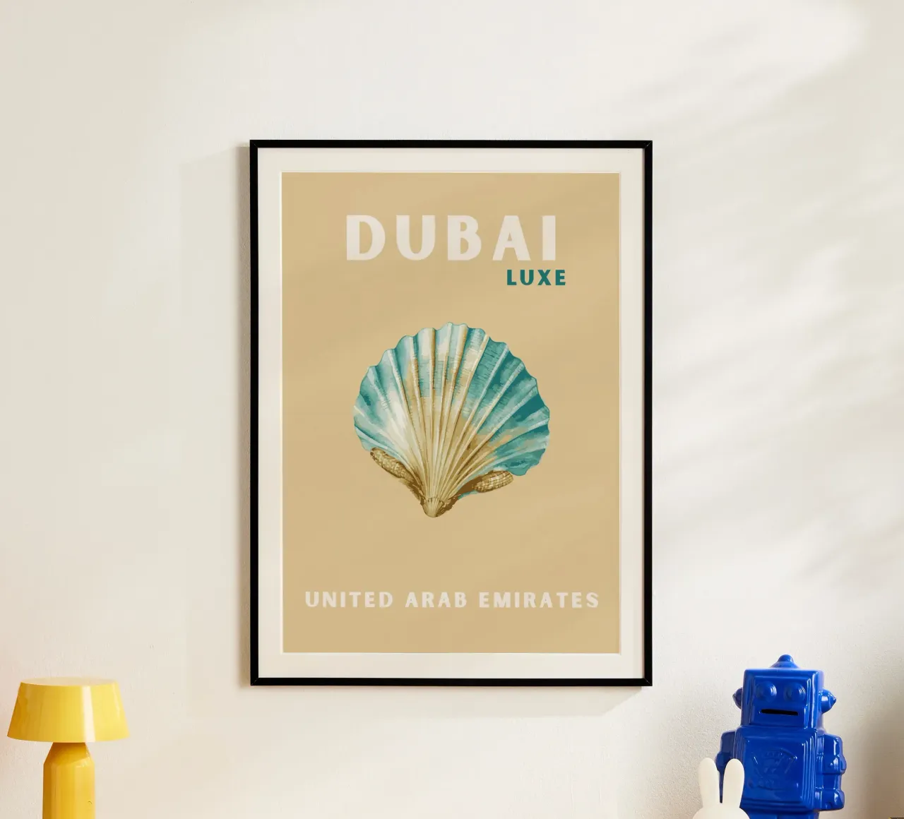 Conchiglia rosa a smerlo Retro Ocean Art Illustrazione pop art poster da NorwesClub