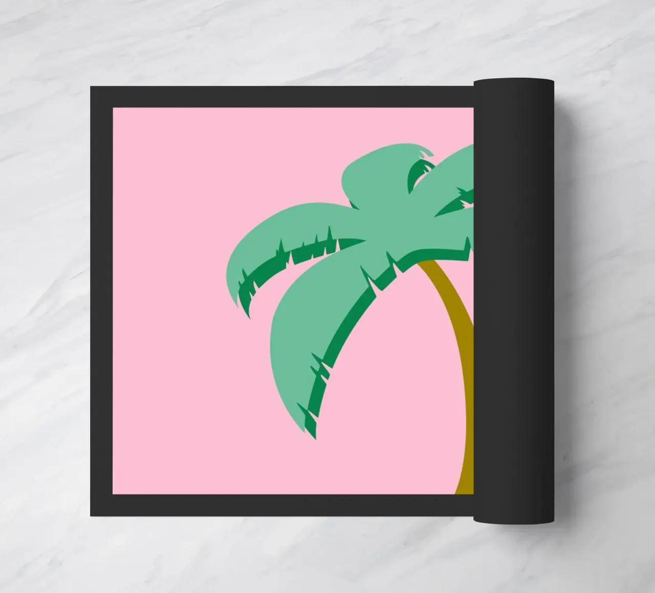 Palma tropicale retrò al tramonto sulla spiaggia Pop Art zerbino da NorwesClub